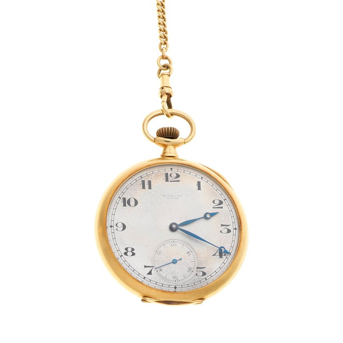 Henry Capt, Geneve. An 18K gold keyless wind open face pocket watch Circa 1850
