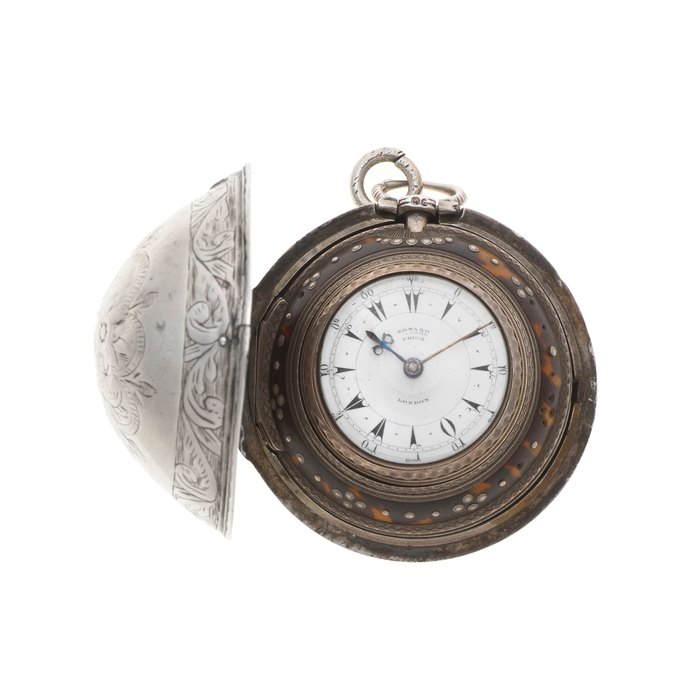 Edward Prior, London. A silver quardruple case key wind pocket watch made for the Turkish market London Hallmark for 1858