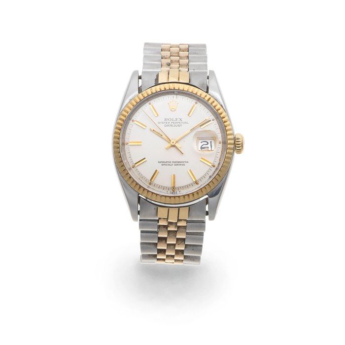 Rolex. A stainless steel and gold automatic calendar bracelet watch Datejust, Ref: 1601, Circa 1966