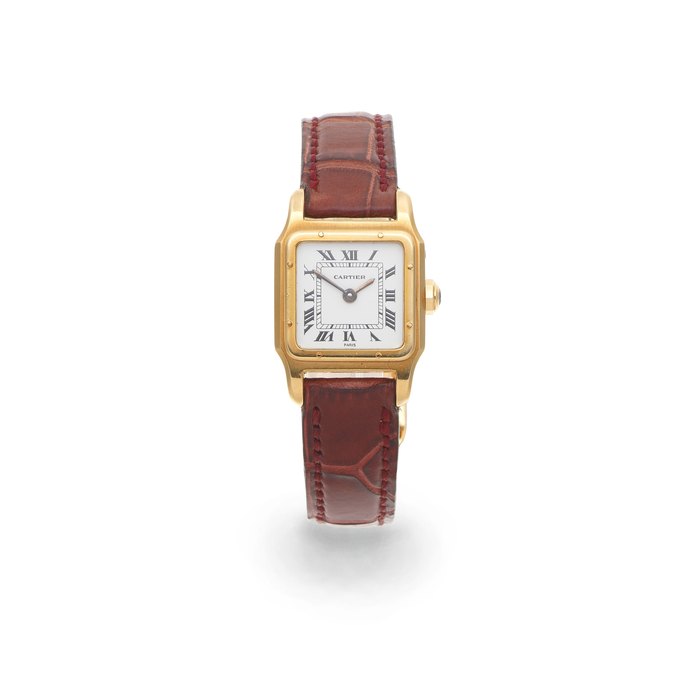 Cartier. A lady's 18K gold manual wind wristwatch Panthere, Circa 1990