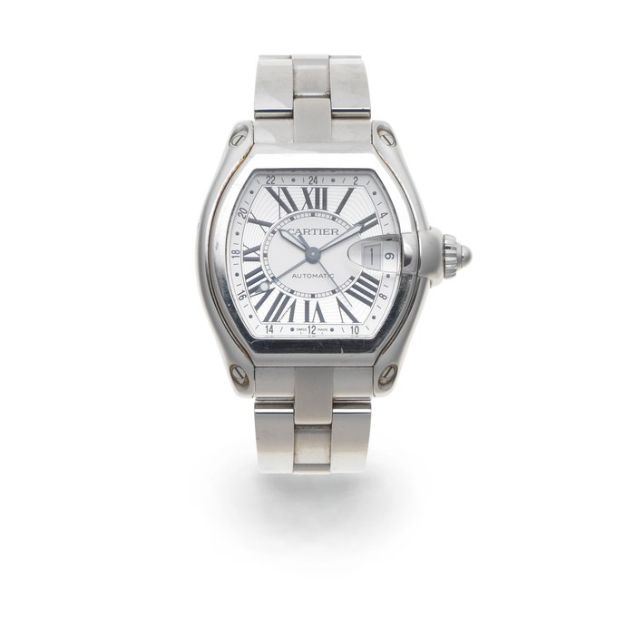 Cartier. A stainless steel automatic calendar bracelet watch Roadster, Ref: 2722, Circa 2005