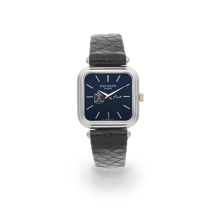 Patek Philippe. A lady's 18K white gold cushion form manual wind wristwatch Ref: 4456, Circa 1975