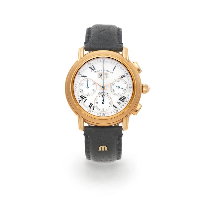  Maurice Lacroix. An 18K rose gold automatic calendar chronograph wristwatch Ref: MP6108, Circa 2010, Price & Market Data