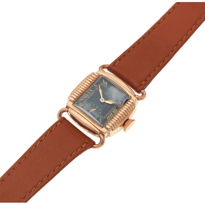 Longines. A gold plated and stainless steel manual wind wristwatch Ref. 1092