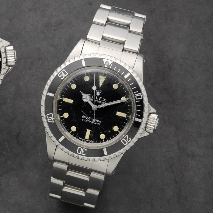Rolex. A stainless steel automatic bracelet watch Submariner, Ref:5513, Serial No.178****, Circa 1967