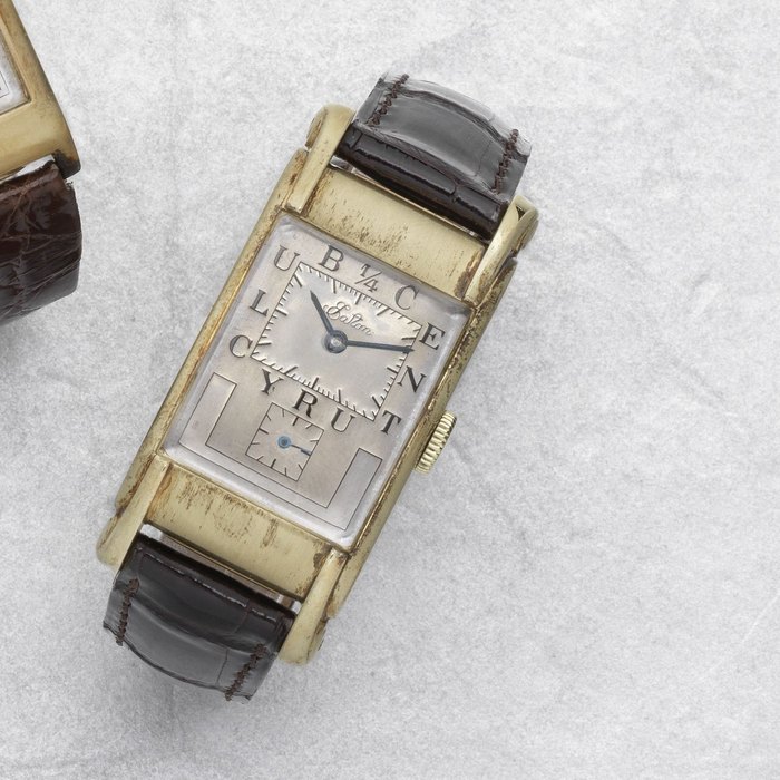 Rolex. An 18K gold manual wind rectangular wristwatch Prince, Ref:3937, Serial No.547***, Circa 1940