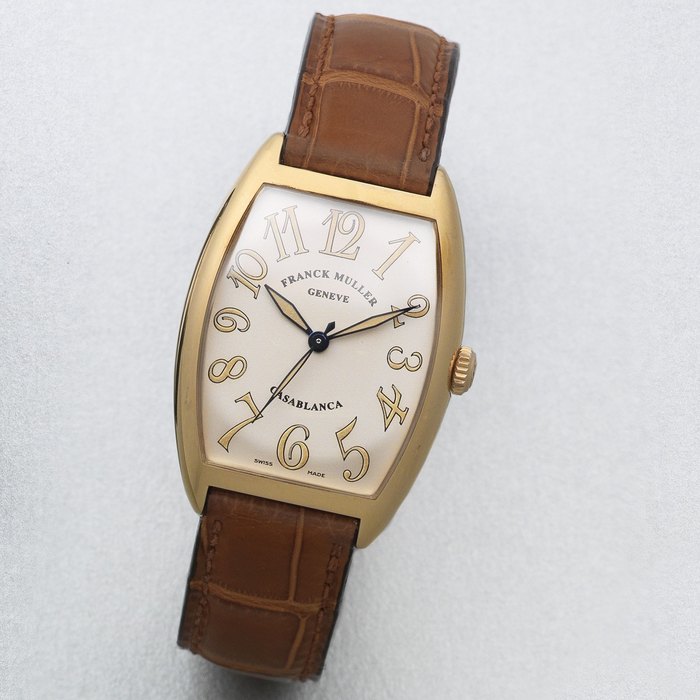 Franck Muller. An 18K rose gold automatic tonneau form wristwatch Casablanca, Ref:2852 SC, No.53, Circa 2000