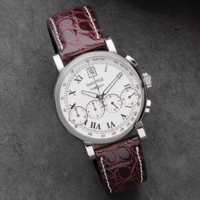 Eberhard. A stainless steel automatic calendar chronograph wristwatch Chrono 4 Bellisimo, Ref:31042, No.0148, Circa 2005