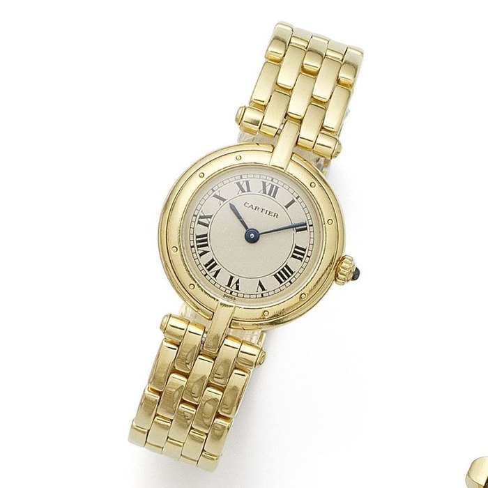 Cartier. A lady's 18K gold quartz bracelet watch Vendome, Ref:001587, Case No.8057921, Circa 1990
