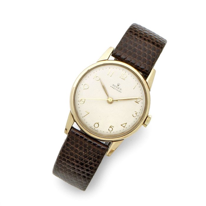 Rolex. A 9K gold manual wind wristwatch Precision, Case No.323**, Edinburgh Hallmark for 1968