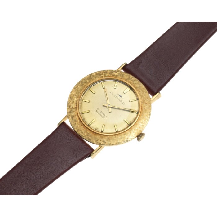 Jaquet Droz. An 18K gold manual wind wristwatch