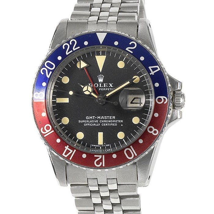 Rolex Rolex. A Stainless Steel Automatic Calendar Bracelet Watch with 24-hour indication, GMT Master, Ref:1675, Serial No.338****, Movement No.D37****, Circa 1972 · 1675