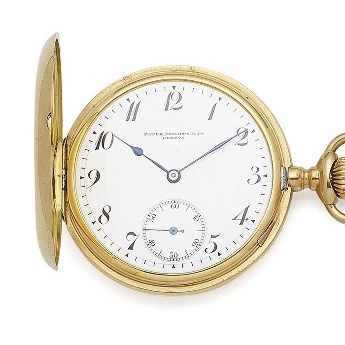 Patek Philippe Patek Philippe. An 18K gold keyless wind full hunter pocket watch Case No.252732, Movement No.141947, Circa 1900, Price & Market Data