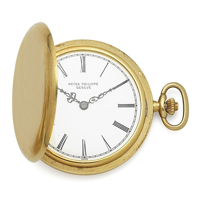 Patek Philippe. An 18K gold keyless wind full hunter pocket watch Ref. 865, Case No.523897, Movement No.932215, Circa 1970