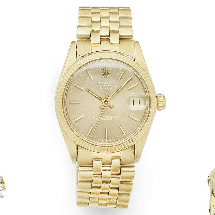 Rolex. A lady's 18k gold automatic calendar bracelet watch Date, Ref:6827, Serial No.329****, Movement No.768**, Circa 1971