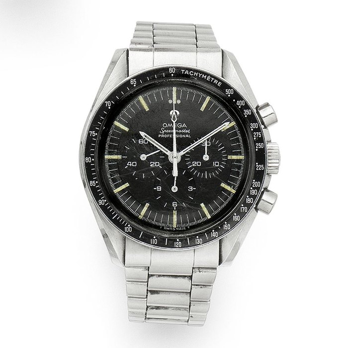 Omega. A stainless steel manual wind chronograph bracelet watch Speedmaster, Ref:145012-68SP, Movement No.26554843, Circa 1968
