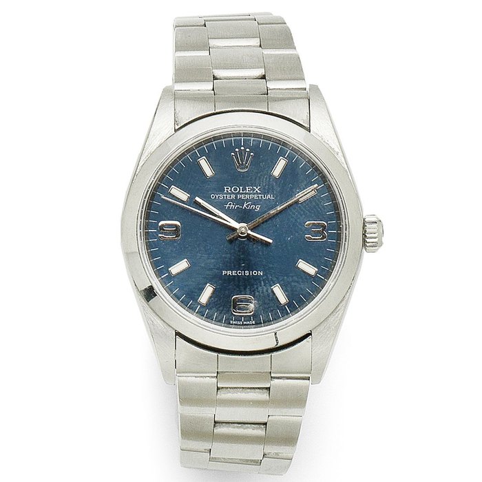 Rolex. A stainless steel automatic bracelet watch Air-King, Ref:14000, Serial No.A79****, Movement No.149*****, Circa 1998