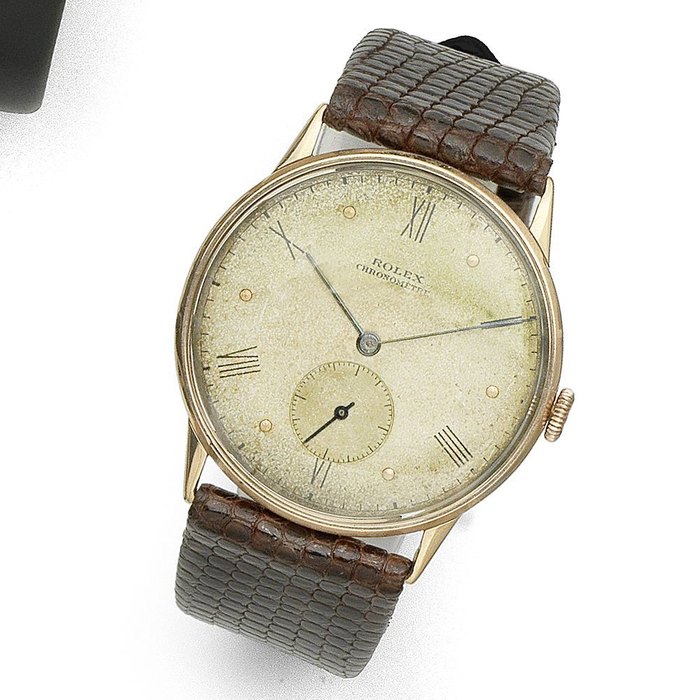 Rolex. An 18K gold manual wind wristwatch Ref:3667, Case No.595**, Circa 1940
