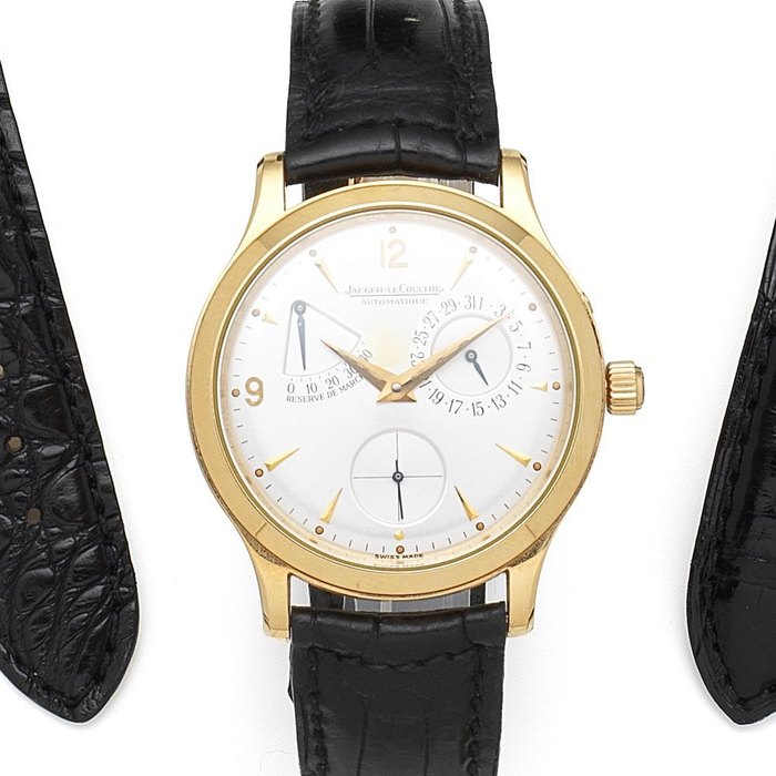 Jaeger-LeCoultre. An 18K rose gold automatic calendar wristwatch with power reserve Master Control, Ref:140.2.93, Movement No.2685004, No.98, Sold 20th August 1996