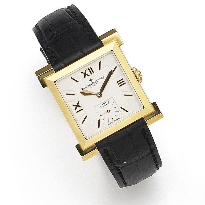 Vacheron & Constantin. An 18K gold manual wind square wristwatch No.193/600, Case No.726804, Movement No.860230, Circa 2001