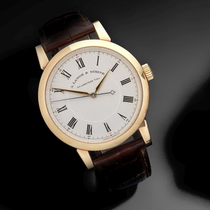 A. Lange & Söhne. An 18K rose gold manual wind wristwatch Richard Lange, Ref:232.032, Case No.166138, Movement No.56373, Sold 10th March 2007