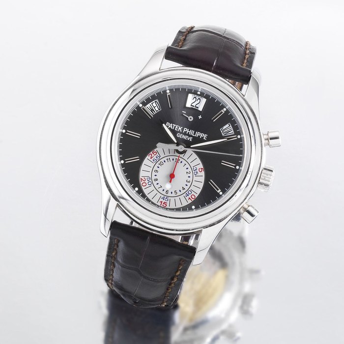 Patek Philippe. A fine platinum automatic annual calendar chronograph wristwatch with power reserve Ref:5960P-001, Case No.3500740, Movement No.4382199, Sold 21st September 2007