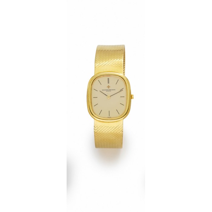 Vacheron Constantin. An 18K gold manual wind bracelet watch Ref:2022, Case No.495408, Movement No.681452, Circa 1980