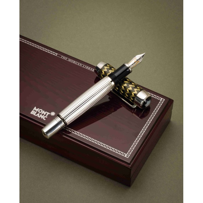 Montblanc. A fine limited edition 2004 Patron of Art Hommage à J.P.Morgan 4810 fountain pen with box and papers Ref:M28755, No.0840/4810, manufactured in 2004