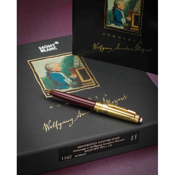 Montblanc. A fine Hommage à Wolfgang Amadus Mozart ballpoint pen with box, papers and CDMeisterstück Solitaire Doue, Ref:18158, sold in 1997, Price & Market Data