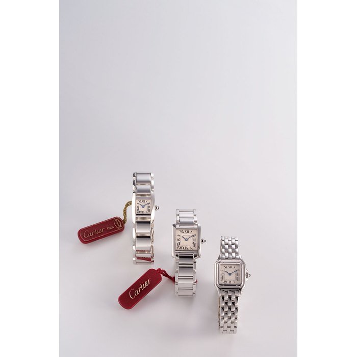 Cartier Cartier. A lady's 18K white gold quartz bracelet watch with box and papers Tankissime, Ref:W650029H, Case No.W650029H Circa 2010
