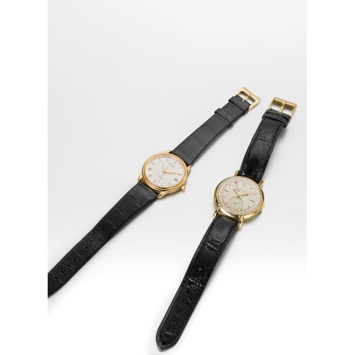 Piaget. An 18K gold automatic calendar wristwatch with box and paper Ref:15988, Case No.586429, Movement No.910265, Sold 27th February 1999