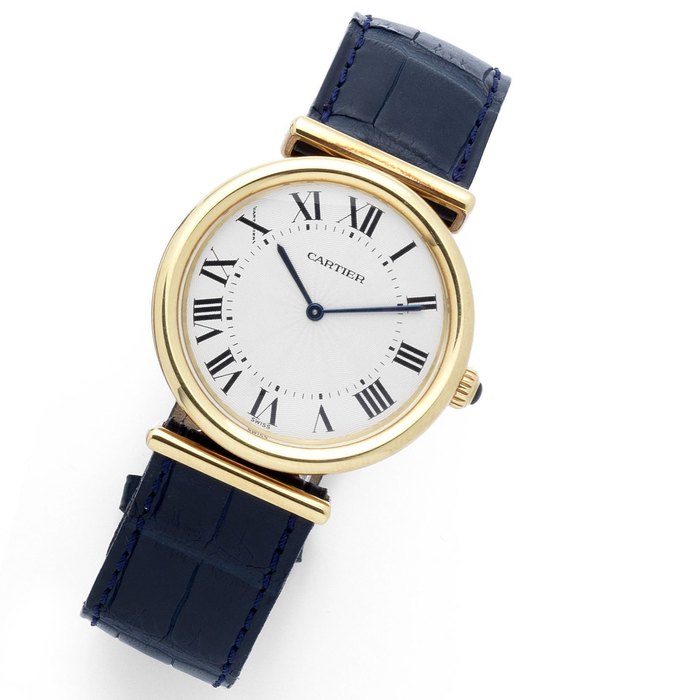 Cartier. An 18ct gold manual wind wristwatch Vendome Bi-Plan, Ref:2220, Case No.CC19272, Circa 1990