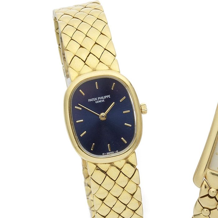 Patek Philippe. A lady's 18ct gold quartz bracelet watch Ellipse, Ref:4764/11, Case No.2922533, Movement No.1617778, Sold 21st November 1996