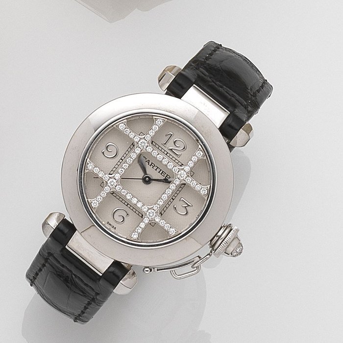 Cartier Cartier. A lady's 18ct white gold and diamond set automatic wristwatch Pasha, Ref:2400, Case No.291990MG, Circa 2005
