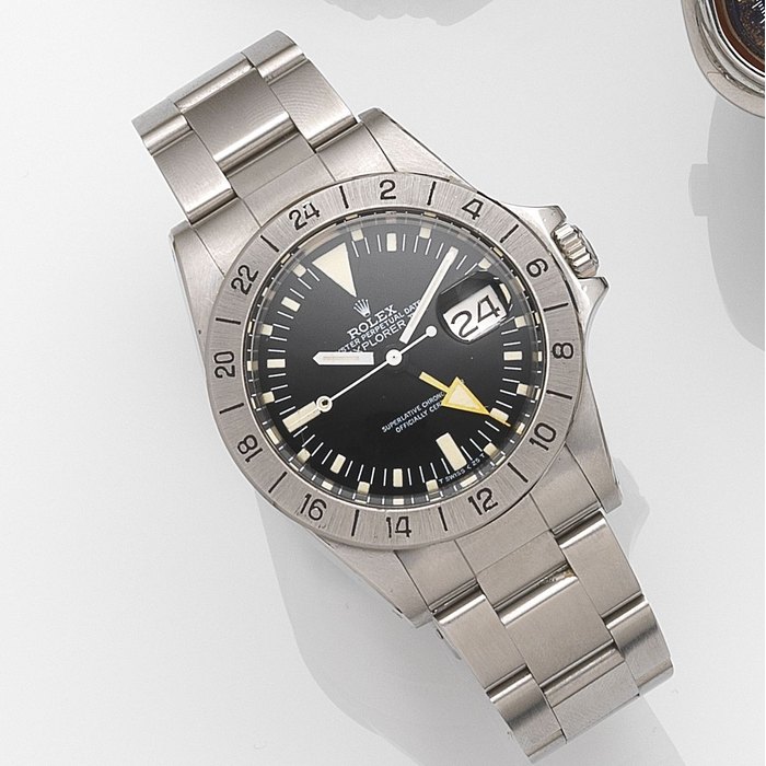Rolex. A stainless steel automatic calendar bracelet watch Explorer II, Ref:1655, Case No.6205***, Circa 1979