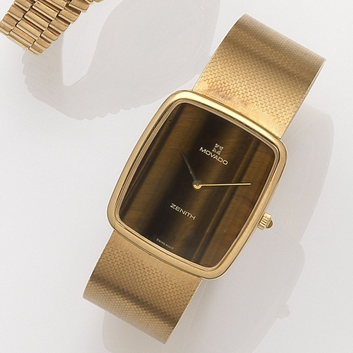 Zenith. An 18ct gold manual wind bracelet watch Case No.60.0431.535, Circa 1980