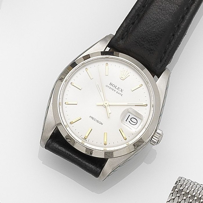 Rolex. A stainless steel manual wind calendar wristwatch Oyster Date Precision, Ref:6694, Serial No.20*****, Movement No.4654, Circa 1969