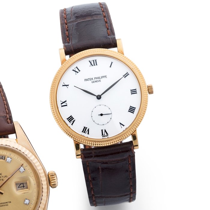 Patek Philippe. An 18K gold manual wind wristwatch with certificate of originCalatrava, Ref:3919J, Case No.4157533, Movement No.1876817, Circa 1995
