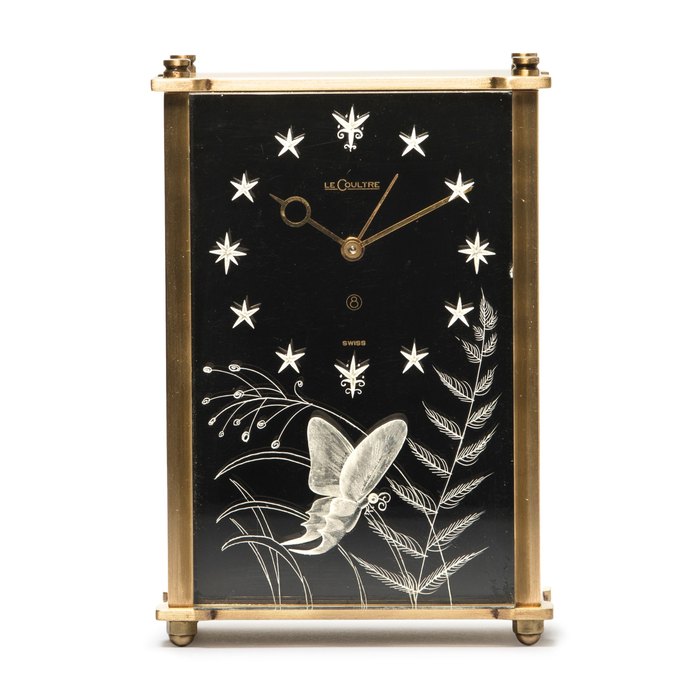 Jaeger-LeCoultre. A brass musical alarm clock with eight days power reserve Recital, Ref:2161, Circa 1960