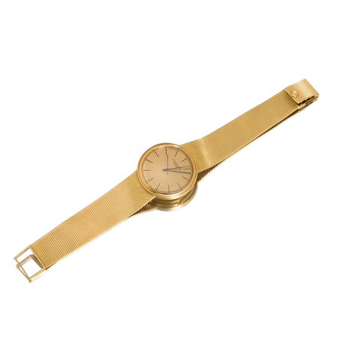 Patek Philippe. A fine 18K gold automatic bracelet watch with center secondsRef:3563.3, Case No. 2698301, Movement no. 1491582, 1980's