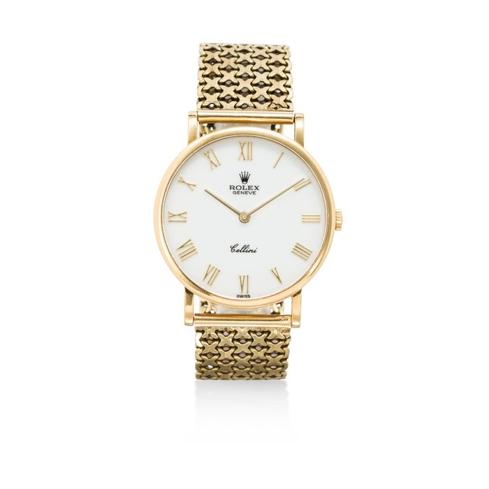 Rolex. An 18K gold wristwatchCellini, Ref:5112, Case No. W036273, Circa 199