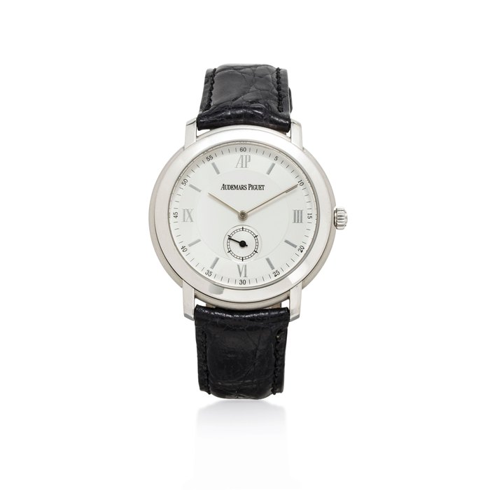 Audemars Piguet. An 18K white gold wristwatch Jules Audemars Small Seconds, Ref:15056BC, Movement No. 487102, Case No. E32431, Circa 2000
