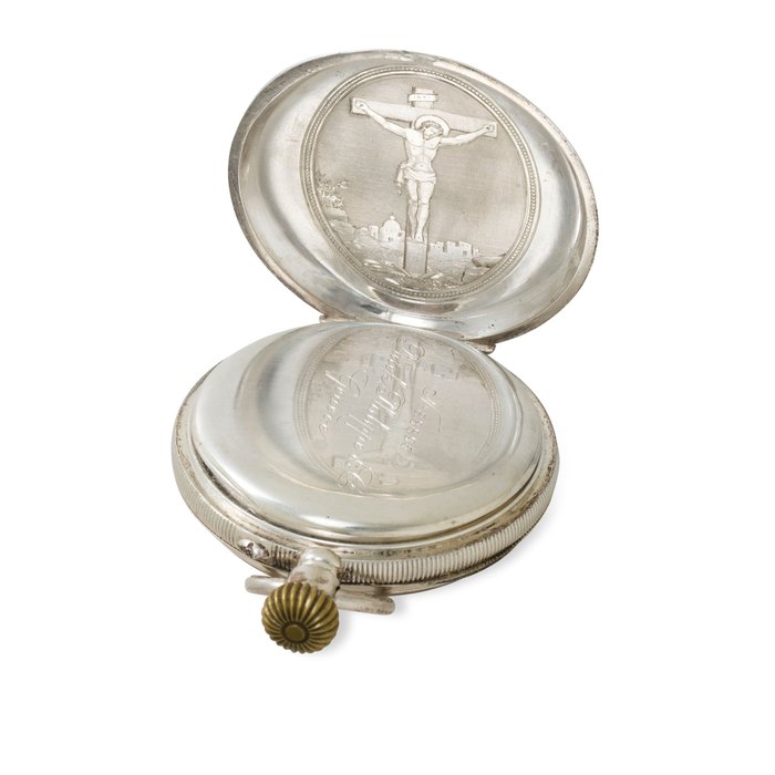 Patek Philippe. A finely engraved silver open face lever watchCase no. 204338, Movement no. 83895, circa 1890