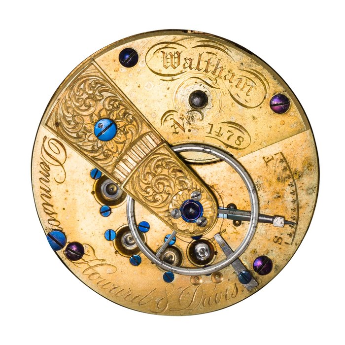 Waltham Boston Watch Co. A rare silver hunter cased watchSigned "Dennison, Howard & Davis, Waltham, No. 1478", Price & Market Data