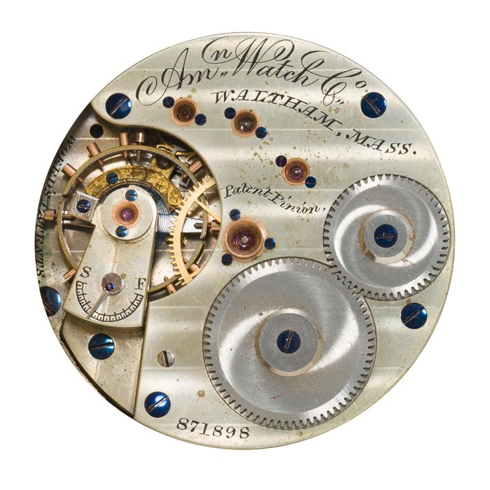 Breguet Waltham. A fine 18K gold hunter cased watchAm'n Watch Co., No. 871898
