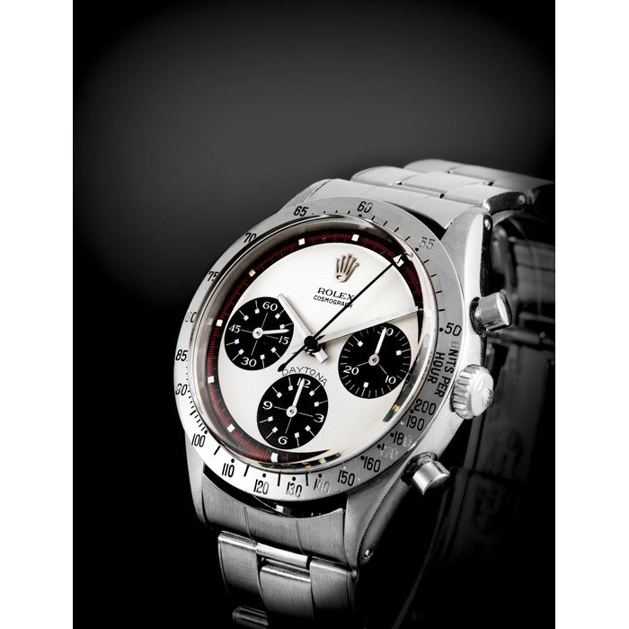 Rolex Rolex. A fine and rare stainless steel chronograph bracelet watch Cosmograph Daytona 'Paul Newman', Ref:6239, Serial No.1658561, Circa 1963 · 6239