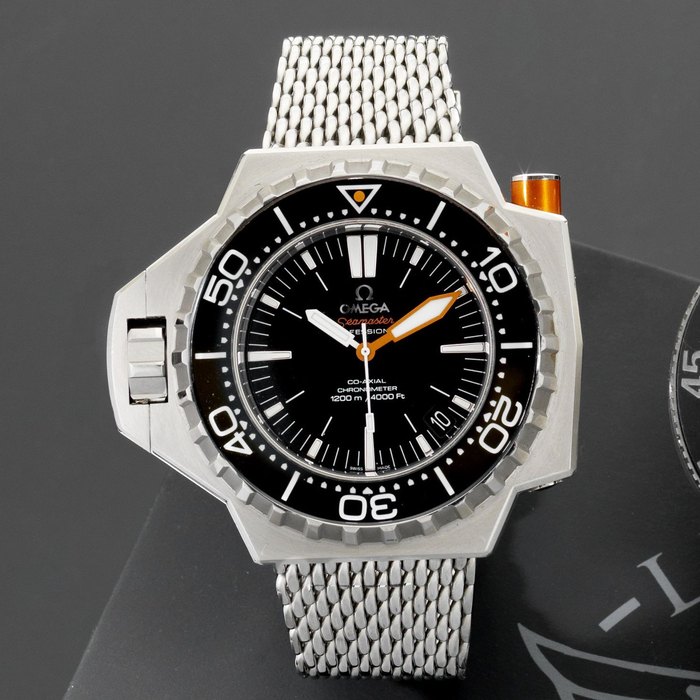 Omega Omega. A stainless steel automatic calendar bracelet watch PloProf Seamaster, Case No.82019119, Sold 6th July 2013, Price & Market Data