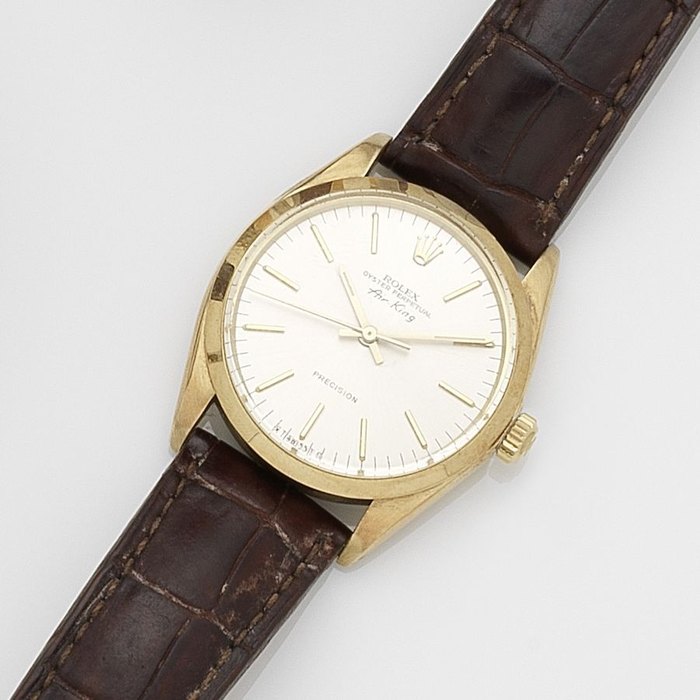 Rolex. A 14K gold automatic wristwatch Air-King, Ref:5500, Serial No.392****, Circa 1973