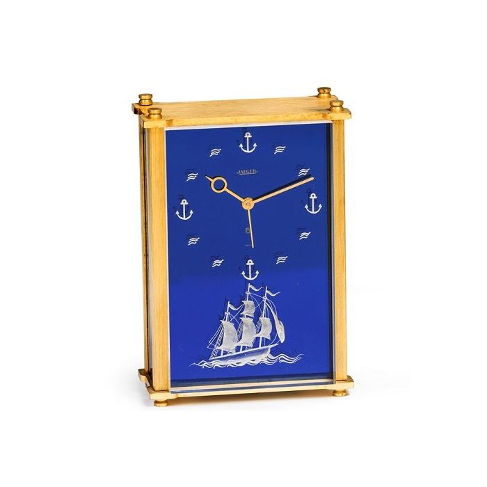 Jaeger-LeCoultre. A brass musical alarm clock Recital, Ref:2161, Circa 1960