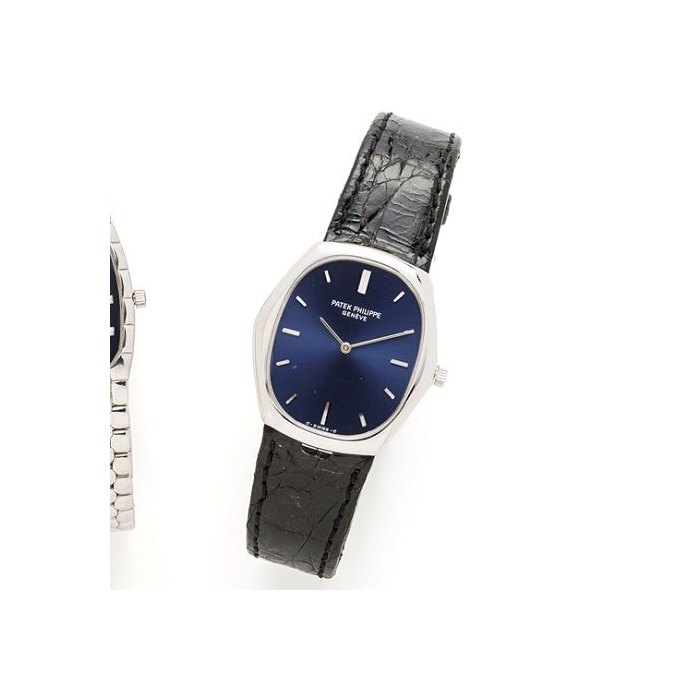 Patek Philippe. An 18K white gold manual wind wristwatch Ellipse, Ref:3858, Case No.544741, Movement No.1337601, Circa 1980